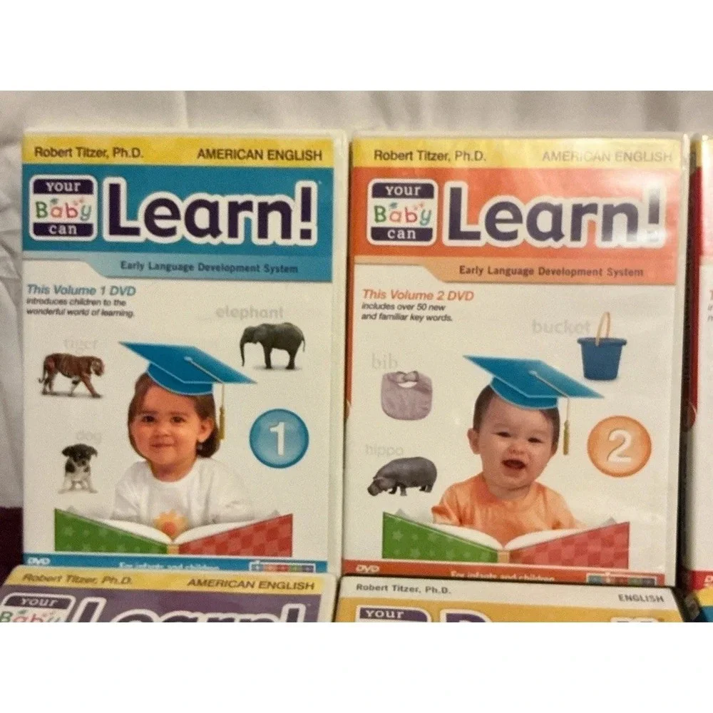 Your Baby Can Learn! American English Kit DVDs Books Sliding Teaching Cards